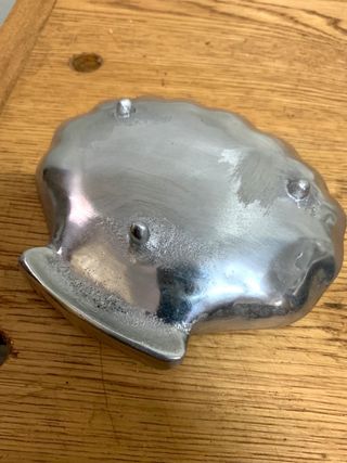 Jabonera decorativa de  concha  ,plateado