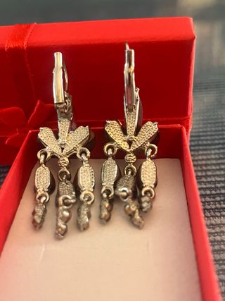 Pendientes vintage colgantes chocolate y oro