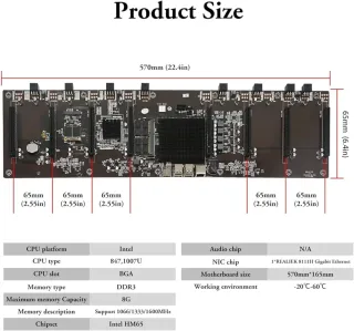 Placa Minería B847 + SSD 128GB + 4GB RAM