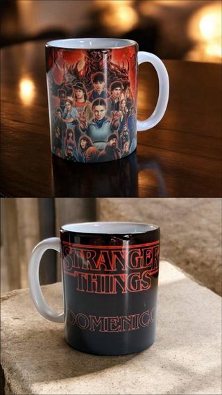 Tazza Stranger Things personalizzata con nome