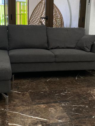 Sofa chaislongue gris oscuro tele 245cm Nuevo