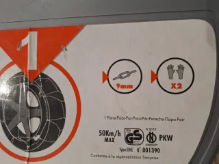 Cadenas para nieve 9mm