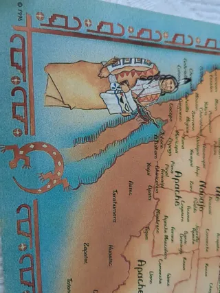 Mapa de tribus indias de Norteamérica