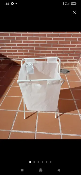 Cesto de ropa IKEA blanco