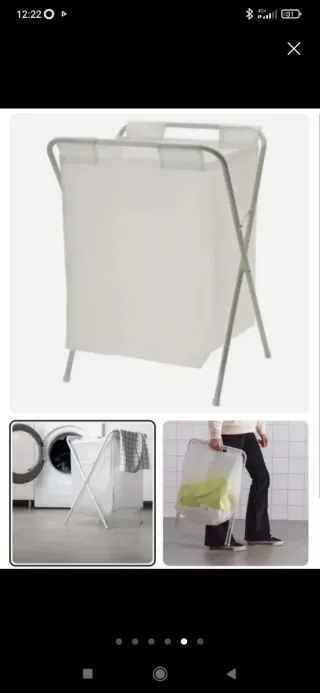 Cesto de ropa IKEA blanco