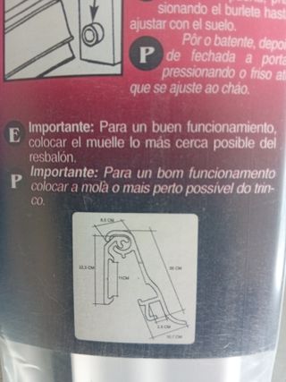 Burlete aluminio basculante 93 cm