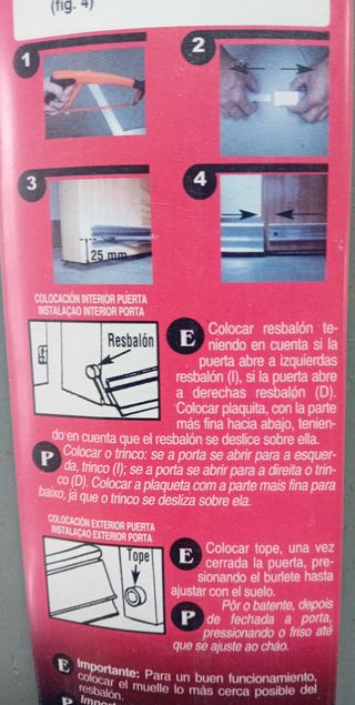 Burlete aluminio basculante 93 cm