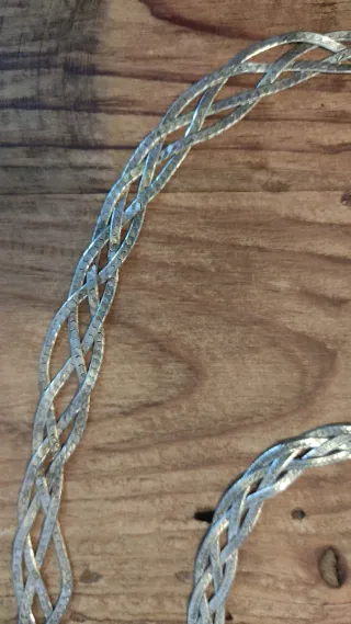 Conjunto collar y pulsera plateados