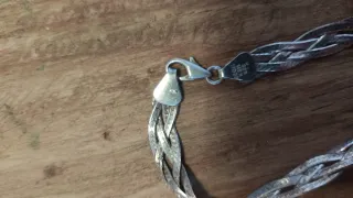 Conjunto collar y pulsera plateados