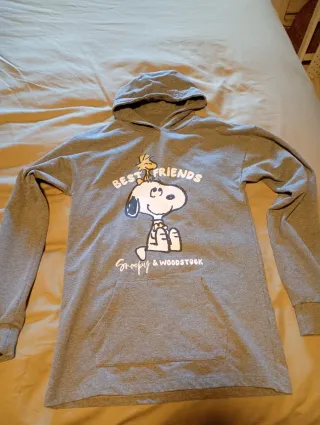 Sudadera Vestido Snoopy Niña Talla 9/10 Gris