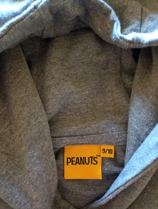 Sudadera Vestido Snoopy Niña Talla 9/10 Gris