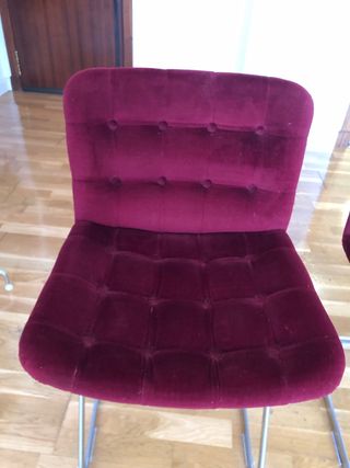 2 Butacas Terciopelo granate En buen estado