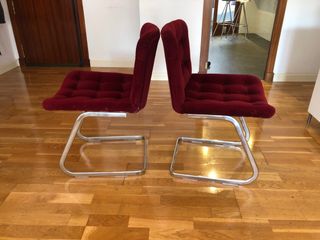 2 Butacas Terciopelo granate En buen estado