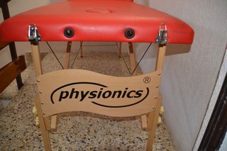 Camilla de masaje plegable roja