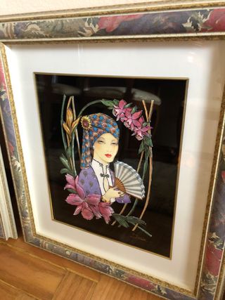 Set 3 Cuadros Cristal Mujer