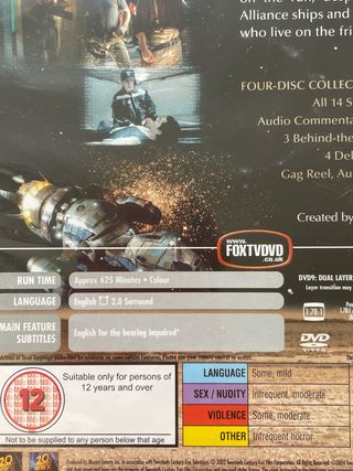 DVD Firefly: La Serie Completa en Inglés