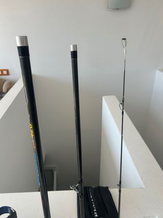 Combo pesca surfcasting caña, carrete y piqueta