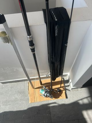 Combo pesca surfcasting caña, carrete y piqueta