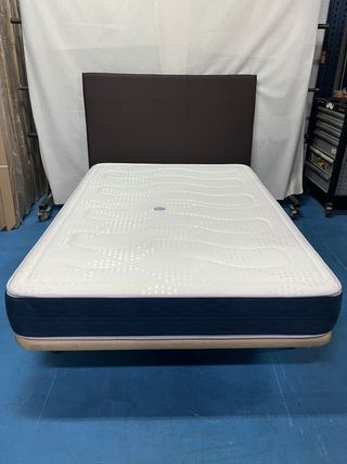 Base Tapizada y Colchón Viscoelástico 135x190