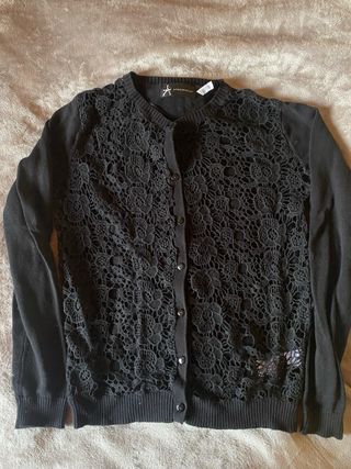 Chaqueta Atmosphere Crochet Negra Talla S