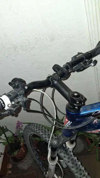 Bicicleta de montaña azul