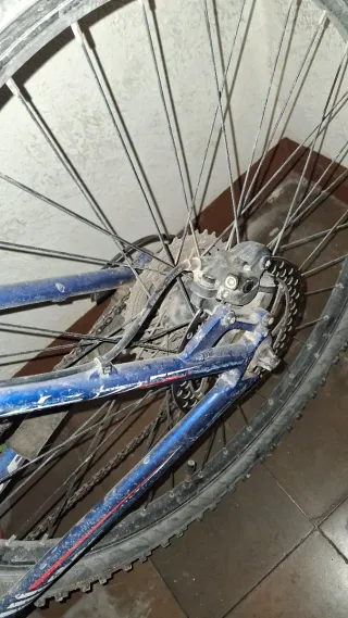 Bicicleta de montaña azul