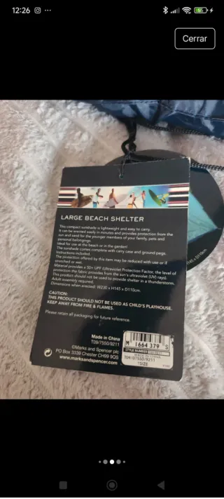 Tienda de campaña para playa