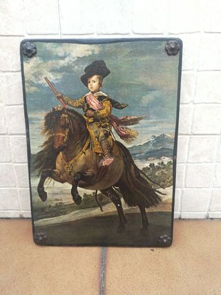 Cuadro Felipe II en madera