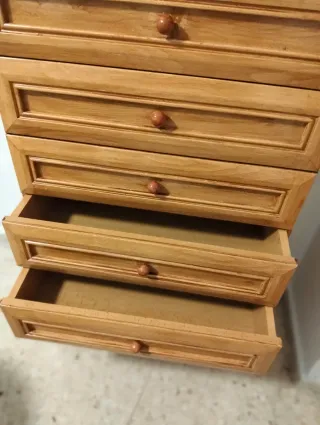 Cómoda 7 cajones madera
