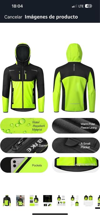 Chaqueta softshell cortavientos Inbike XL