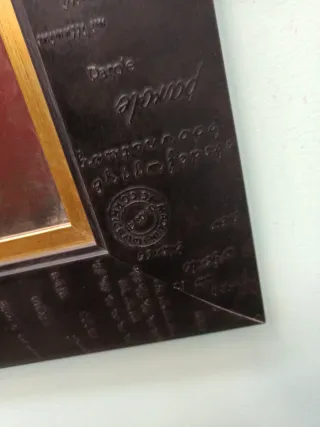 Stampa moderna con cornice nera e filo oro