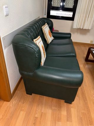Sofás de piel verde