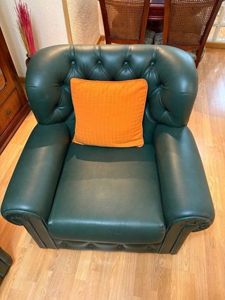 Sofás de piel verde