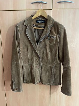 Chaqueta de piel Linea Selecta marrón