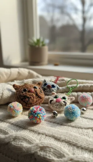 Llaveros Crochet Gatitos (Pack 3)