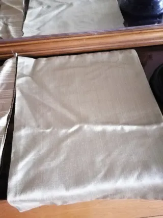 Cortinas Raso Verde y rayas