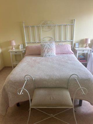 cabecero metal blanco