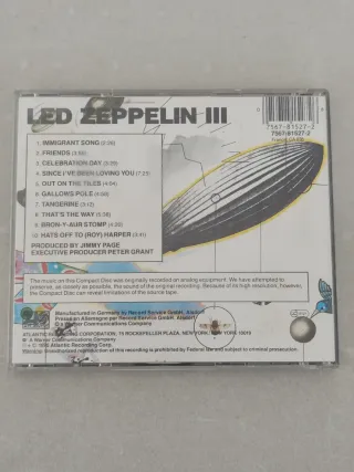 CD Led Zeppelin III Hard Rock