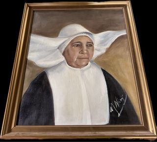 Pintura al óleo religiosa antigua