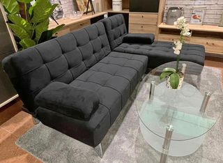 Sofá color negro 198cm