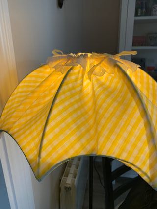 Paralume per lampada vintage a quadri gialli