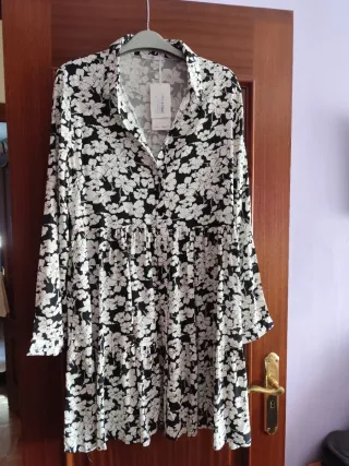 Vestido mujer estampado floral manga larga