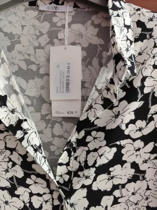 Vestido mujer estampado floral manga larga