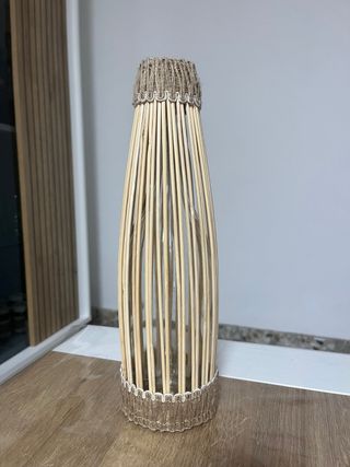 Jarrón Bambú y Cristal