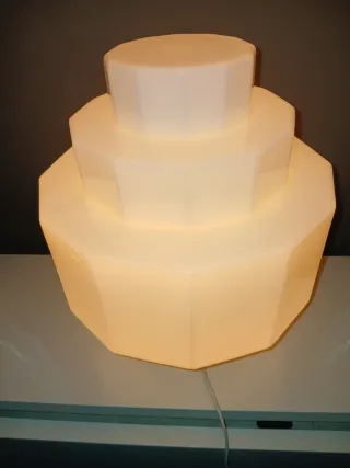 Lampada zigurrat vetro opalino anni '50