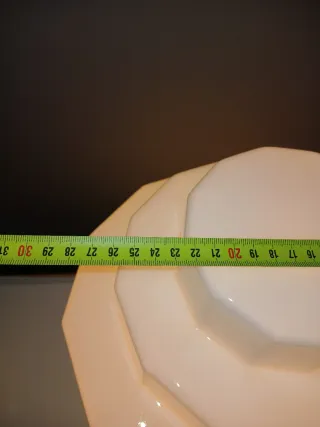 Lampada zigurrat vetro opalino anni '50