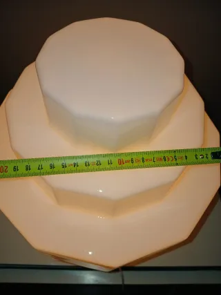 Lampada zigurrat vetro opalino anni '50