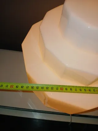 Lampada zigurrat vetro opalino anni '50