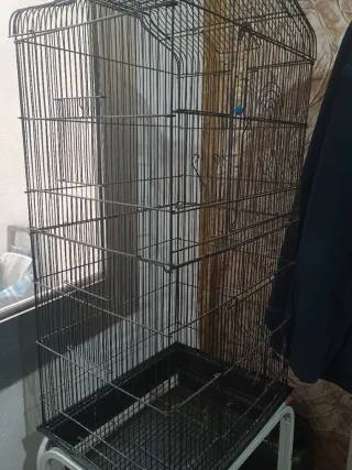 Gabbia per uccelli con piedistallo