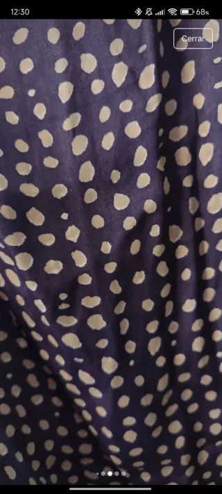 Vestido largo estampado lunares